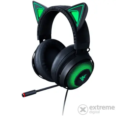 Razer Kraken 2019 Kitty Edition gamer fejhallgató, fekete