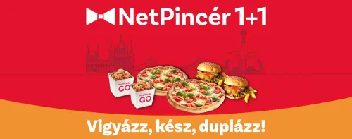 NetPincér 1+1 Budapesten május 3-31. között