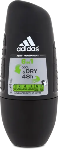 adidas Deo roll-on Cool & Dry 6in1 férfi, 50 ml