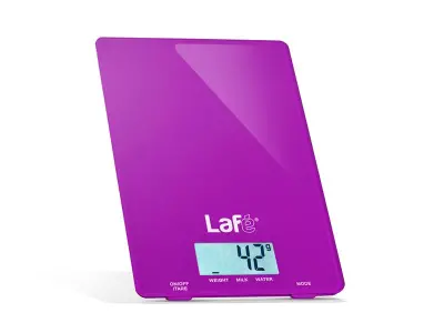 Lafe WKS001.3 LCD max. 5kg lila üveg konyhai mérleg (LAFWAG44596)