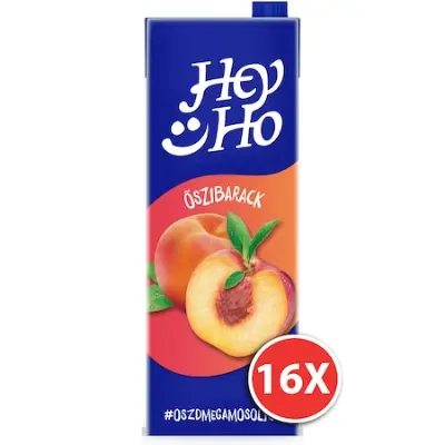 Hey-ho Őszibarack/Alma/Piros multivitamin gyümölcslé 25%, 16 x 1,5 l