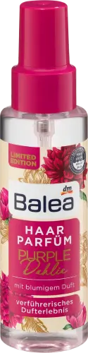 Balea Hajparfüm Purple Dahlia, csábító virágos illattal, 100 ml