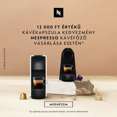 Nespresso kávéfőző mellé ajándék kapszula 12 ezer Ft értékben