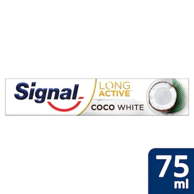 3x SIGNAL Long Active Nature Elements fogkrém Coco White, 75 ml