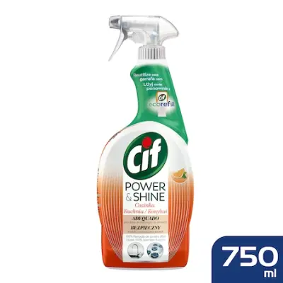 2x CIF Power&Shine konyhai/fürdőszobai Spray, 750ml