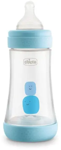 Chicco Perfect 5 szilikon cumisüveg, 240 ml fiú