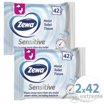 Zewa Pure nedves toalettpapír, 2x42 db