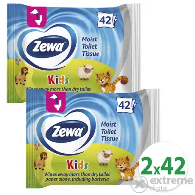 Zewa Kids nedves toalettpapír, 2x42 db