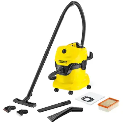 Karcher WD 4 Car nedves-száraz porszívó, 1000 W, 20 l tartály, Sárga/Fekete