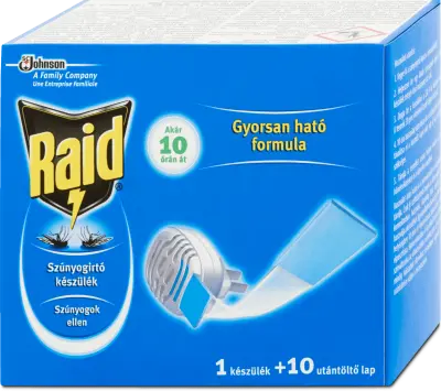 Raid Elektromos szúnyogirtó készülék és lapka, 10 db