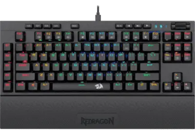 REDRAGON K588 Broadsword-Pro RGB 101 gombos optomechanikus gamer billentyűzet, kék kapcsolóval, HU