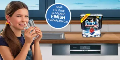 Bosch mosogatógéphez akár fél évre elegendő Finish csomag ajándékba
