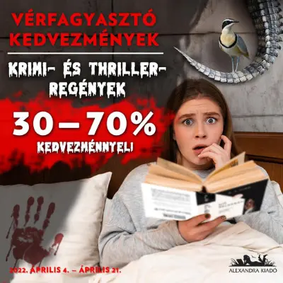 Krimi és thriller könyvek 30-70% kedvezménnyel