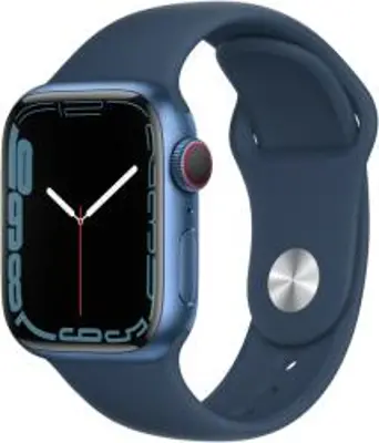 Apple Watch Series 7 GPS Cellular 41mm Zöld Alumínium Ház Rét Sportszíjjal (MKHT3HC/A)