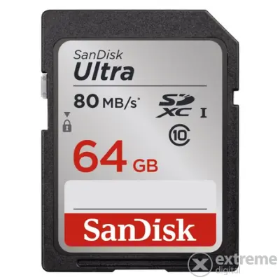 SanDisk Ultra 64GB SDXC memóriakártya, Class 10, UHS-I (139768)