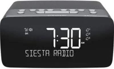 Pure Siesta Charge rádiós ébresztőóra és indukciós töltő, grafit