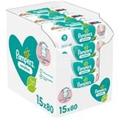 PAMPERS Sensitive/Fresh Clean Baby 15×80 db popsitörlő