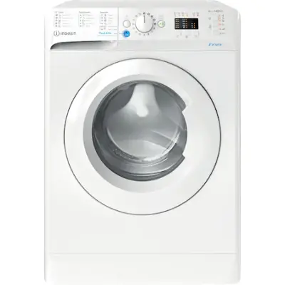 Indesit BWSA 61251 W EE N elöltöltős mosógép, 6kg, 1200 fordulat/perc, F energiaosztály, fehér