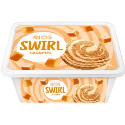 Rios swirl tejszínes karamellás/csokis/epres jégkrém