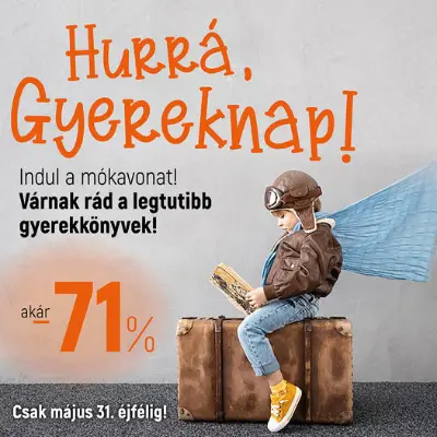 Akár 71% kedvezmény gyerekkönyvekre