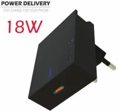 Swissten hálózati adapter USB-C 18W PD fekete