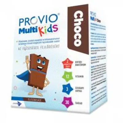 Pharmanext Kft Provio Multi Kids Choco étrend-kiegészítő tejcsokoládé szelet 30x