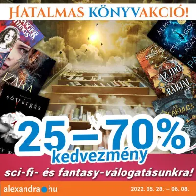 Sci-fi és fantasy könyvek 70-25% kedvezményben