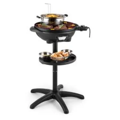 Klarstein Grillpot, 1600 W, 40 cm, elektromos grillsütő, álló asztali öntöttvas (GQ7-Grillpot)