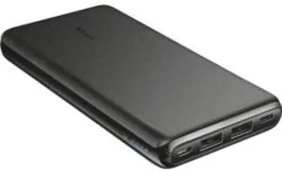 Trust Esla Thin Külső akkumulátor, Quick Charge, USB Type C, 10.000mAh, Fekete (23293tr)