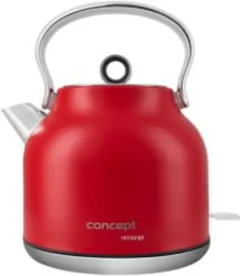 Concept Vízforraló RK3332, 2200 W, Rozsdamentes acél, 1, 7 l, Piros, Inox