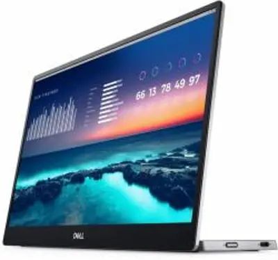 Dell IPS LED hordozható monitor 14 hüvelykes, Full HD, 60 Hz, 6 ms, 2xUSB Type-C, Display Port, USB, C1422H