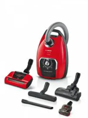 BOSCH Porszívó zacskóval Series 8 Pro Animal BGL8PET1, zsák űrtartalom 5 L, Air Fresh zsákok, Turbo PLUS kefe, 650 W, német gyártmány, piros (BGB8PET1