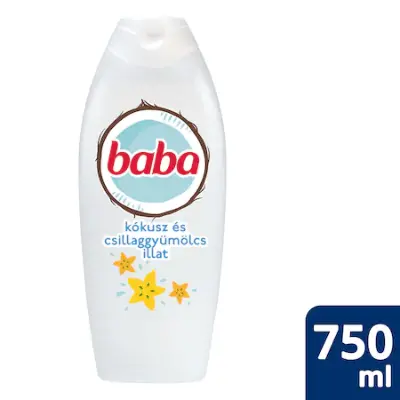 2x BABA Krémhabfürdő Karibi Álom, Kókusz és Csillaggyümölcs, 750 ml