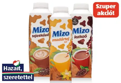 MIZO Tejital vagy kakaós ital, 450 ml/doboz