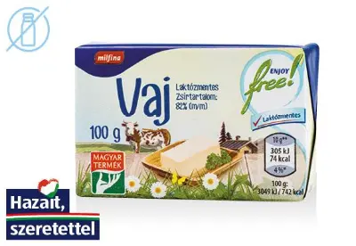 MILFINA Laktózmentes vaj, 100 g/darab