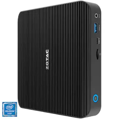 Zotac Zbox EDGE CI3441 Barebone Mini PC, Intel® Celeron® N4100 processzorral max. 2.40GHz, RAM nélkül, Tárhely Wi-Fi, UHD Graphics 600, Operációs rend