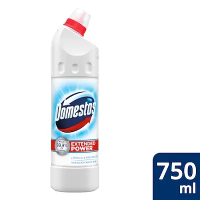 DOMESTOS Extended Power fertőtlenítő hatású folyékony tisztítószer, White & Shine, 2x750 ml