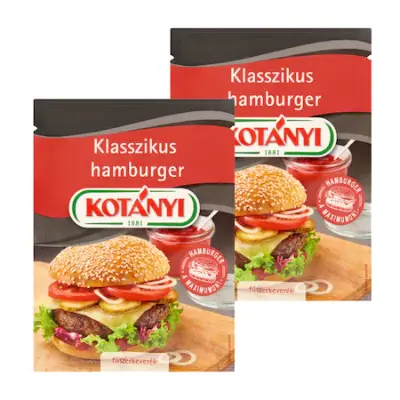 Kotányi Klasszikus hamburger fűszerkeverék, 2 x 25 g