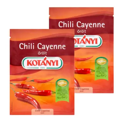 Kotányi Chili Cayanne őrölt, 2 x 20 g