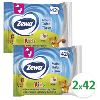 Zewa Kis vagy Camomile nedves toalettpapír, 2x42 db