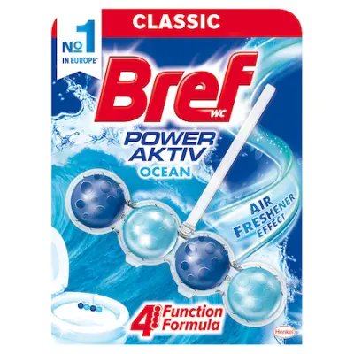 Bref Power Aktiv Ocean/Lemon toalett frissítő, 10x50 g