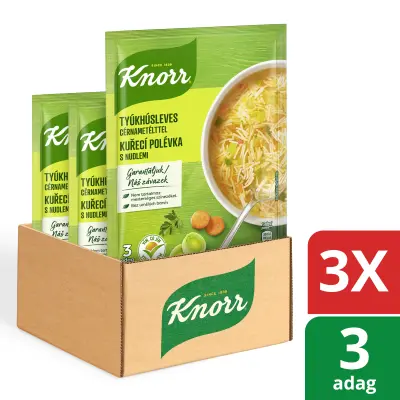 KNORR Tyúkhúsleves cérnametélttel, 3x69g