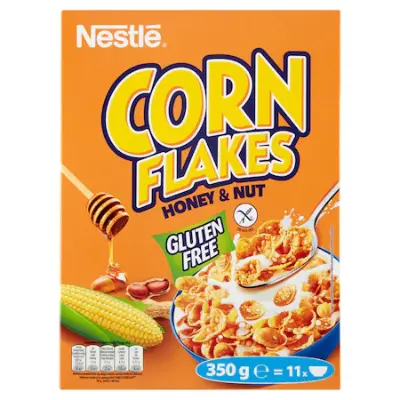 Nestlé Corn Flakes kukoricapehely mézzel és földimogyoróval, 350g