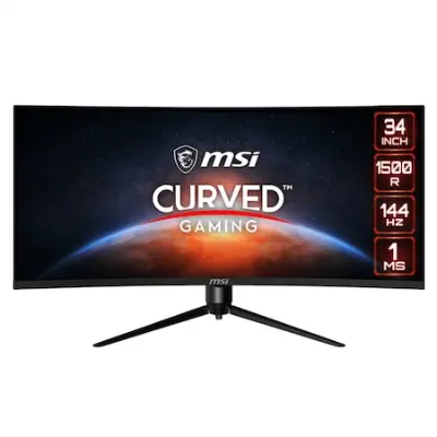 MSI Optix MAG342CQR Ívelt Gaming monitor, 34", VA, 144Hz, 1 ms, WQHD, HDMI, DP