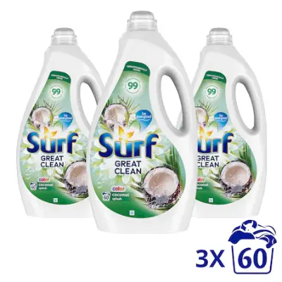 SURF mosógél, többféle, 3x3L (60 mosás)