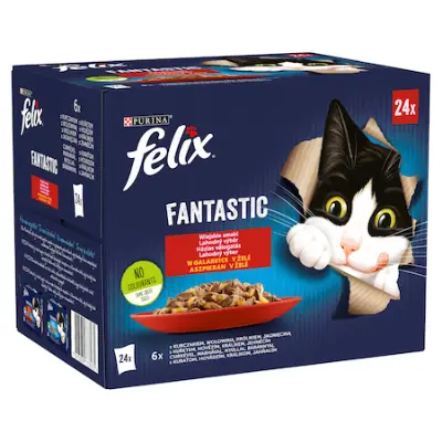 FELIX FANTASTIC Házias válogatás nedves macskaeledel, 24x85g