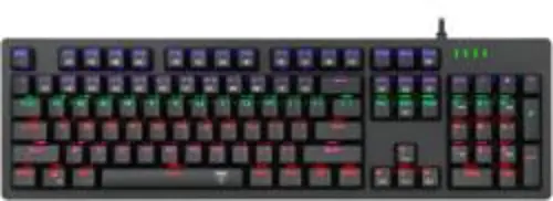 T-Dagger Bermuda mechanikus gaming billentyűzet, RGB-világítás, Kék Outemu kapcsolók, Fekete (T-TGK312)