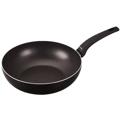 Brabantia Heat Matt Fekete wok serpenyő, indukciós, hőfokjelzővel, 28 cm