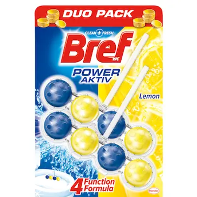 Bref Power Aktiv wc - illatosító, kétféle, 20 x 50 g