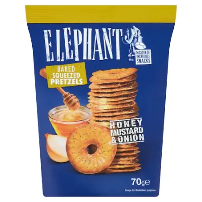 Elephant chips-tallér, kétféle ízesítéssel, 3x70 g